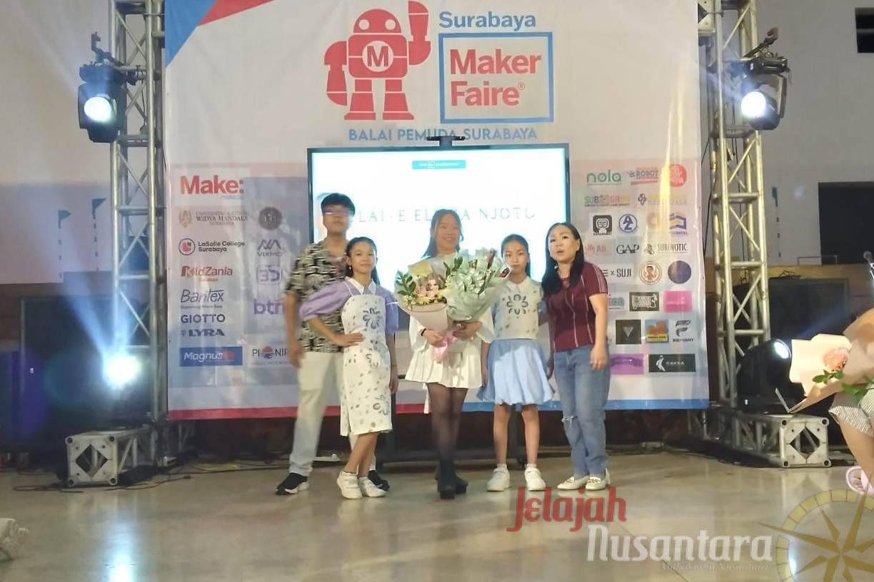 Claire Elysia Siswi NOLA Unjuk Karya Unik di Ajang Maker Faire Surabaya 2024