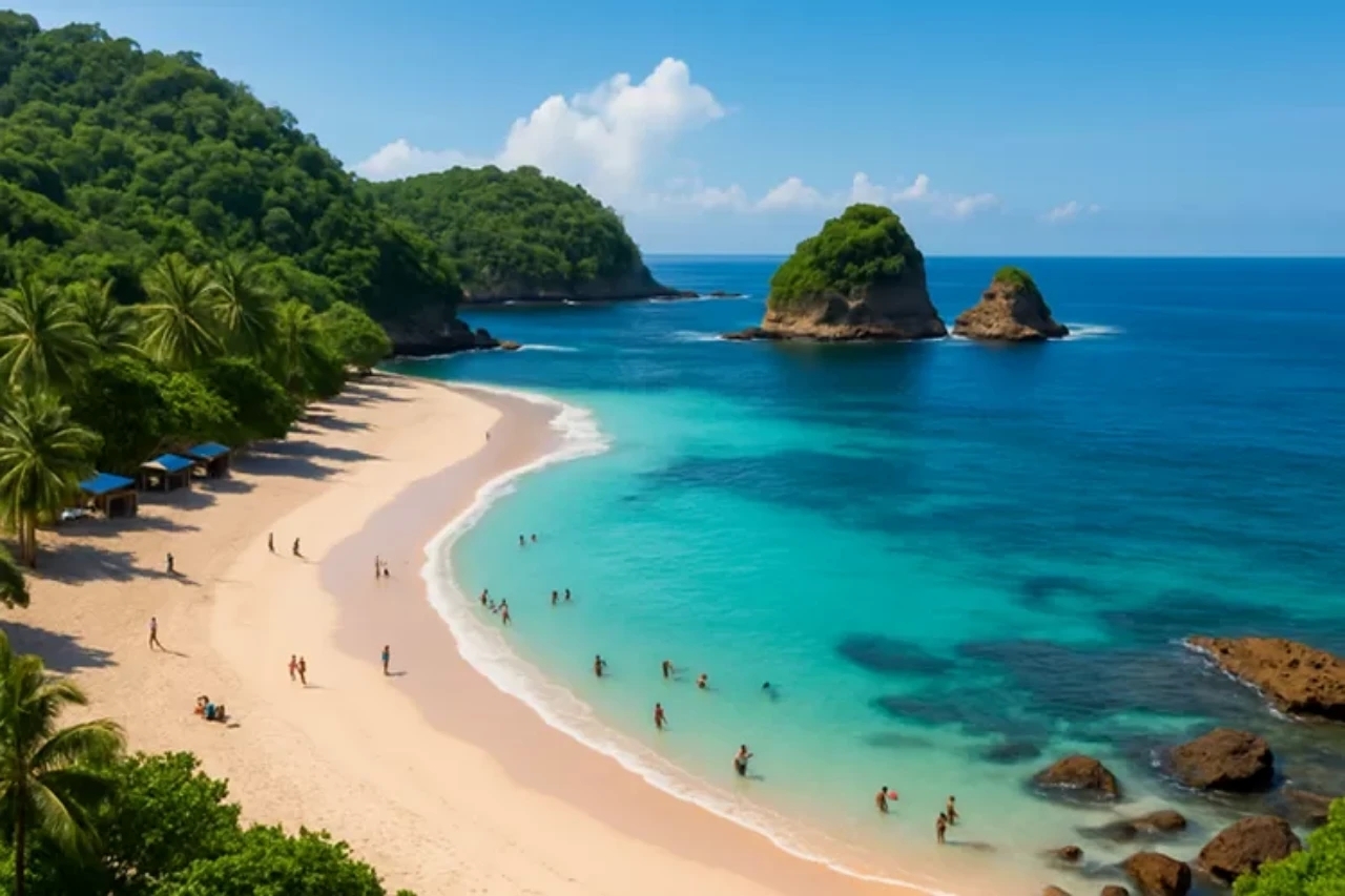 Ilustrasi wisata pantai Jawa Timur